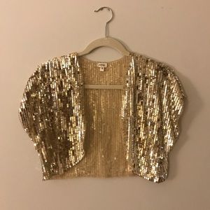 Moyna Gold Sequin Bolero - Size S (EUC)